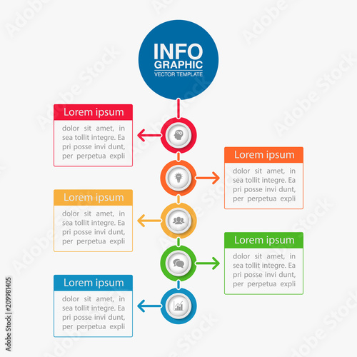 Vector infographic template for diagram, graph, presentation, chart, business concept with 6 options.