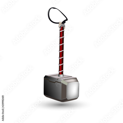 The hammer of God on white background is real.