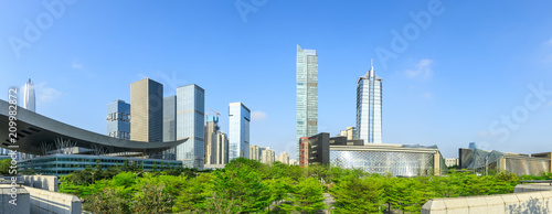 Beautiful modern city commercial buildings panorama in Shenzhen © ABCDstock