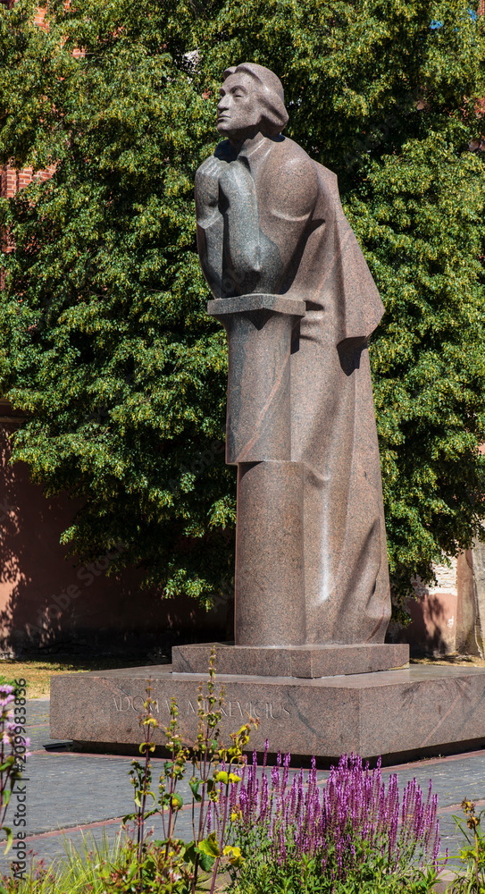Fototapeta premium Adam Mickewicz Monument,Vilnius