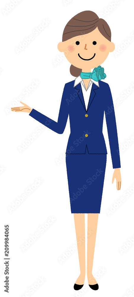 制服の女性 説明 制服の女性 説明