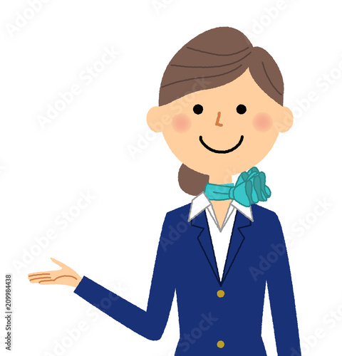 制服の女性　説明