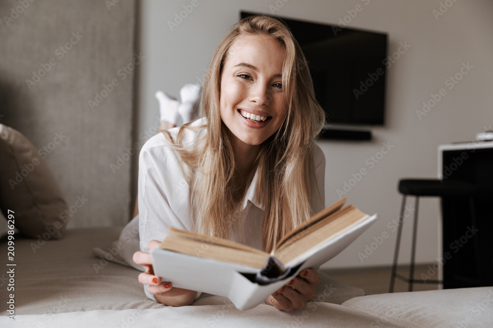 Cute beautiful young woman indoors at home Cute beautiful young woman indoors at home