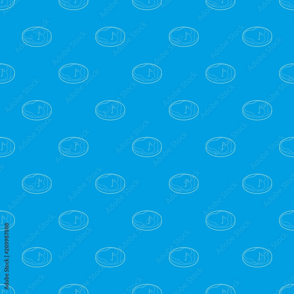 Golfing field pattern vector seamless blue repeat for any use