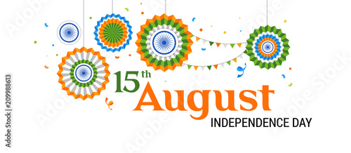 Indian holiday, Happy Independence Day celebration, poster and banner