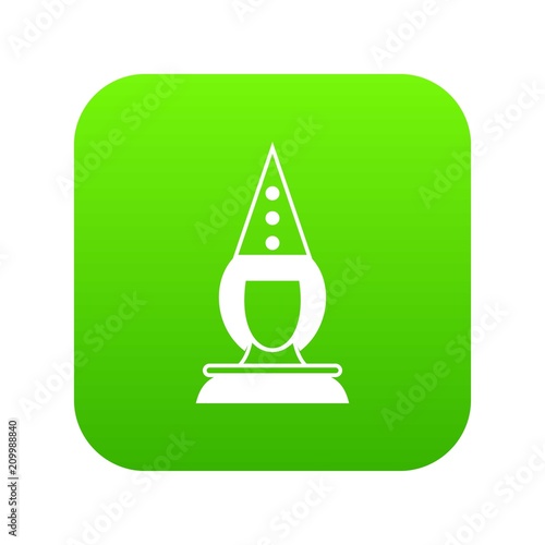 Pierrot clown icon digital green for any design isolated on white vector illustration