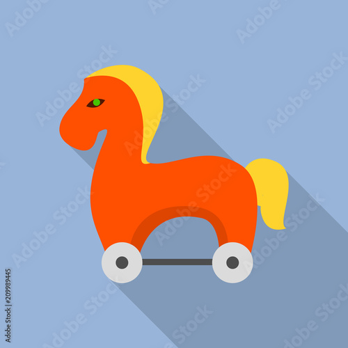 Trojan horse icon. Flat illustration of trojan horse vector icon for web design