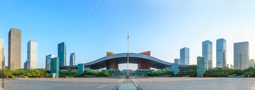 Beautiful modern city skyline panorama in Shenzhen,China