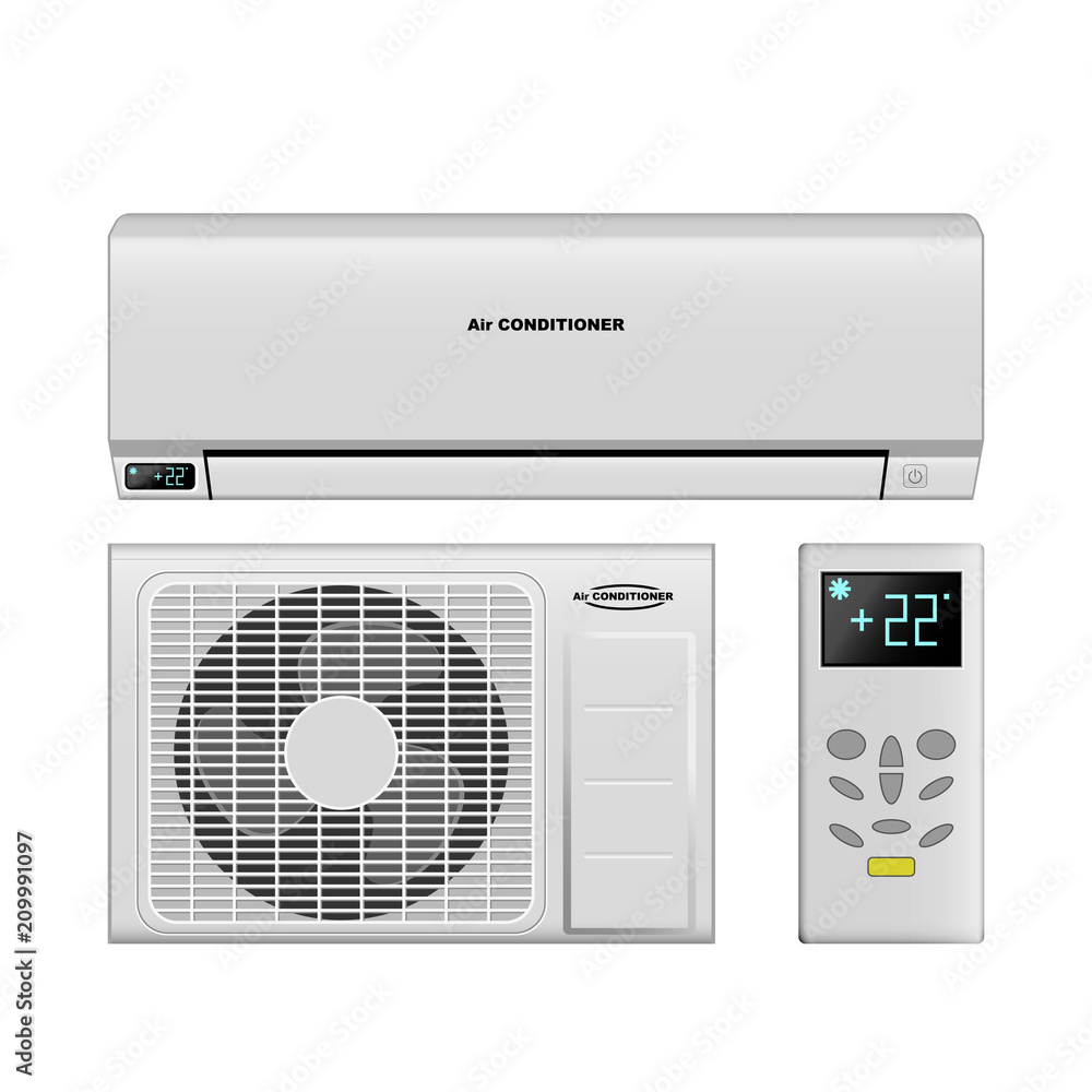 Realistic air conditioning, air conditioner vector illustrations. Realistic air conditioning, air conditioner vector illustrations.