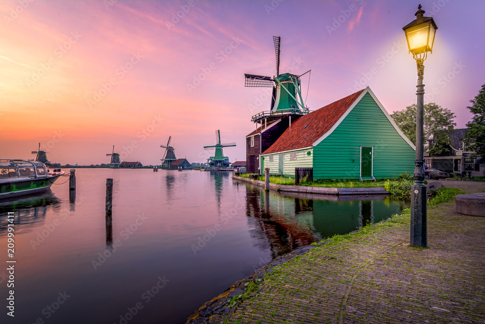 Traditional windmills over at the Zaanse Schans Traditional windmills over at the Zaanse Schans