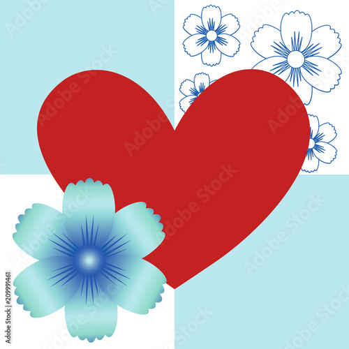 Template for love card