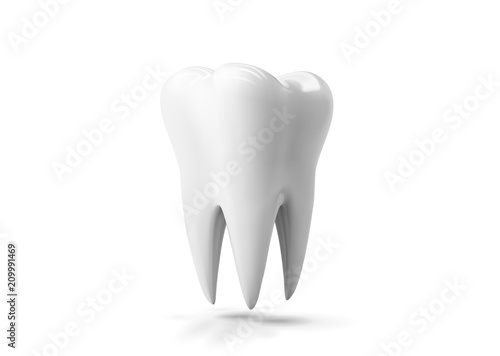Vector Tooth, 3d Realistic Illustration. Dental, Medicine And Health Concept Design Element Isolated On A White Background