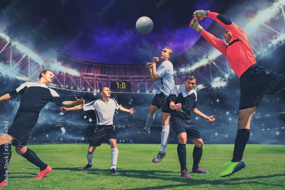 Naklejka premium the soccer game