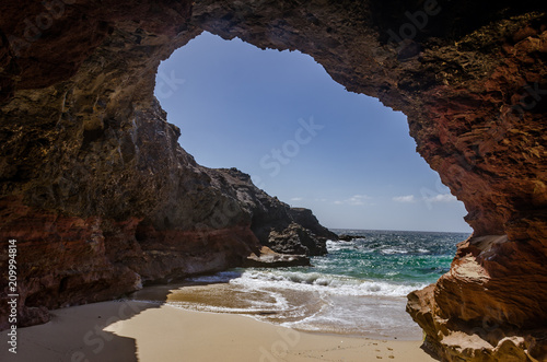 cave and ocean