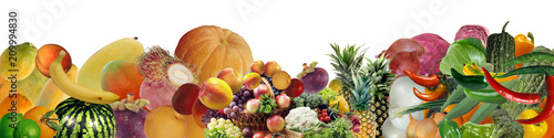banner of different fruits and vegetables