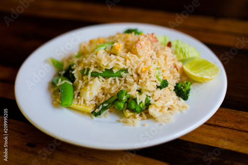 Thai seafood vegetables fried rice