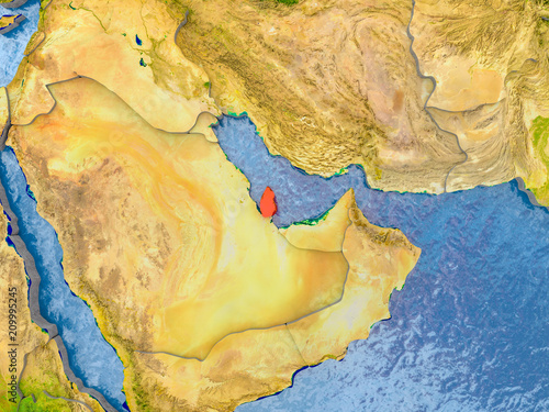 Wallpaper Mural Map of Qatar Torontodigital.ca