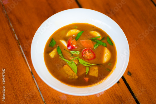 Thai vegan panang curry tofu