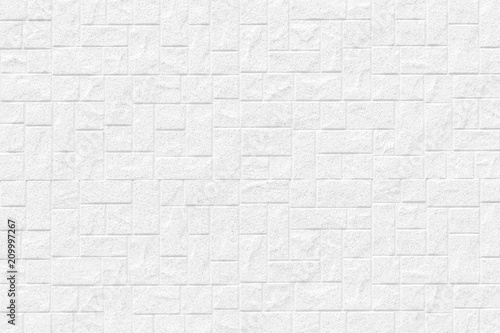Modern white stone tile wall background and pattern