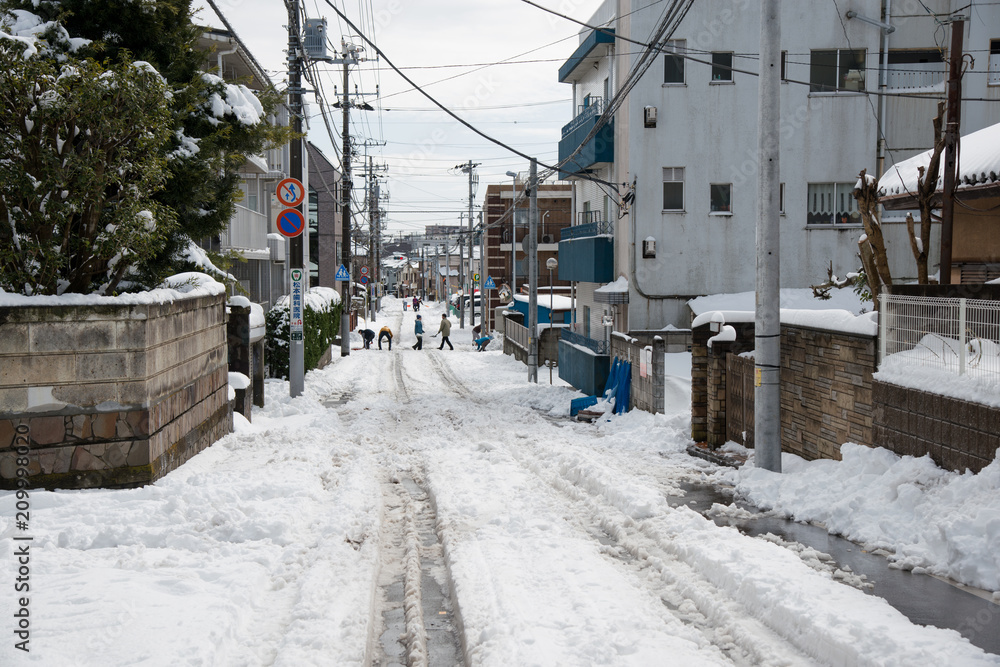 雪かき　大雪の記録　関東