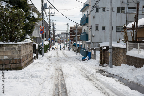 雪かき　大雪の記録　関東 © Taro