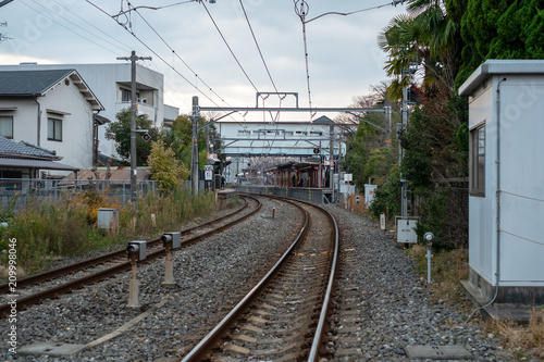 Railway track, Kyoto, Japan