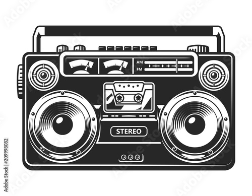 Vintage tape recorder or boombox concept