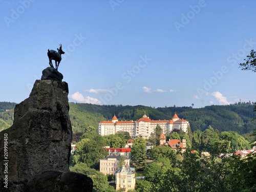 Canvas Print A view of Karlovy Vary from Deer Jump view point