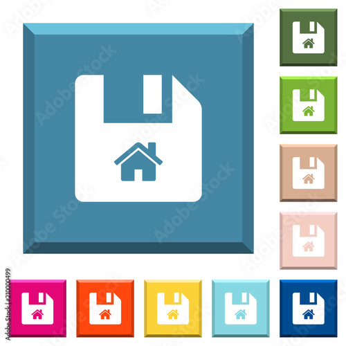 Start file white icons on edged square buttons