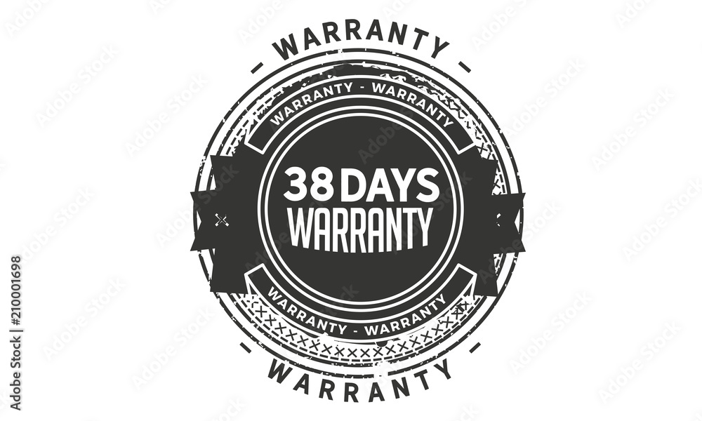 Fototapeta premium 38 days warranty icon vintage rubber stamp guarantee