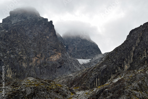 The glaciers of Mount Stanley in the Rwenzori Mountains, Uganda