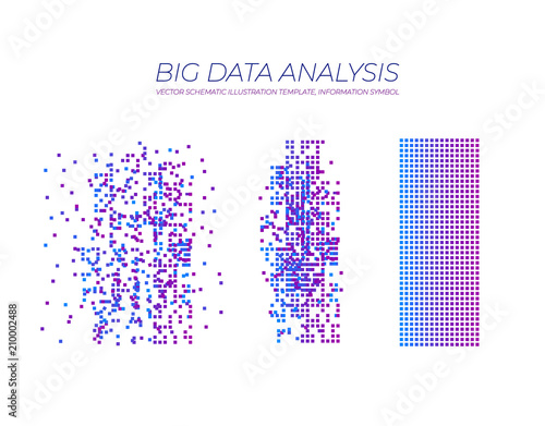 Vector Big data Analysis: Analytics for Smart Business Plan, Minimalistic Design Infographics.