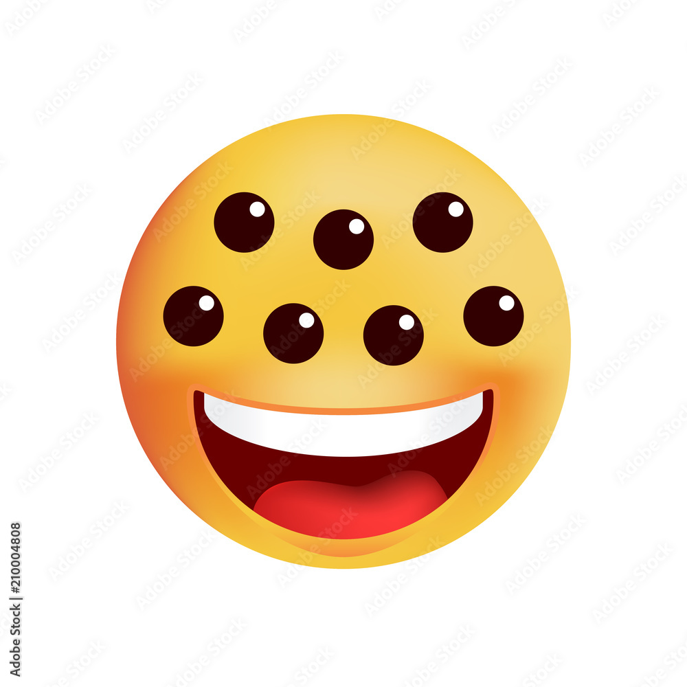 Fototapeta premium Cute Spider Emoticon on White Background. Isolated Vector Illustration