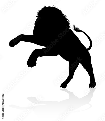 Fototapeta Naklejka Na Ścianę i Meble -  Silhouette Lion Graphic