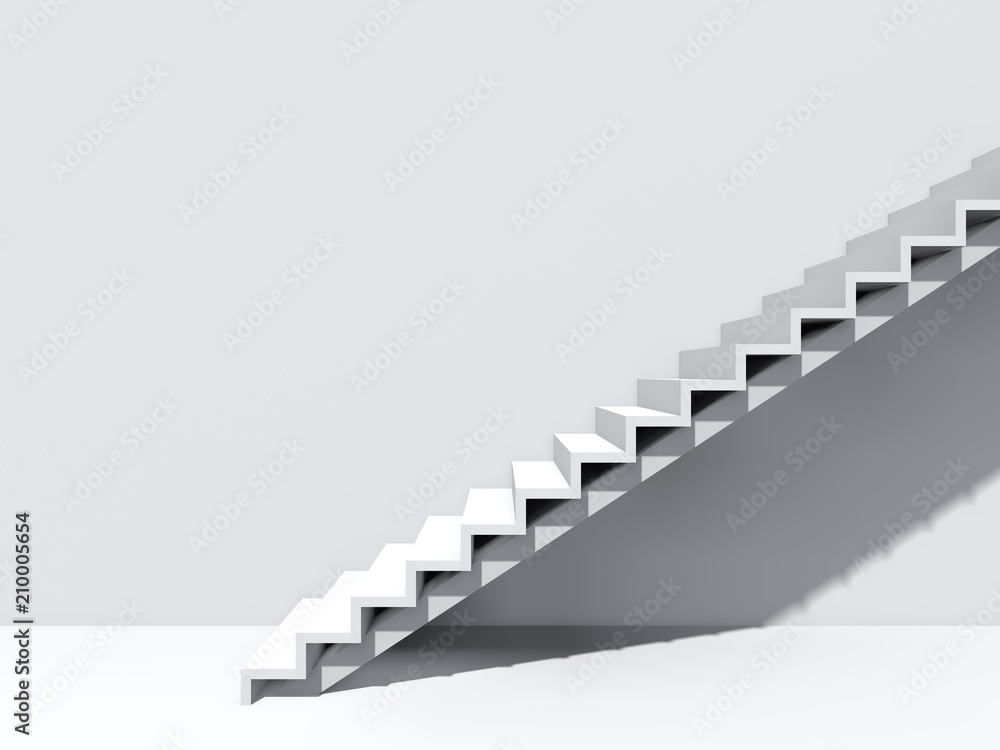Conceptual stair on wall background building or architecture as metaphor to business success, growth, progress or achievement. 3D illustration of creative steps riseing up to the top as vision design Conceptual stair on wall background building or architecture as metaphor to business success, growth, progress or achievement. 3D illustration of creative steps riseing up to the top as vision design