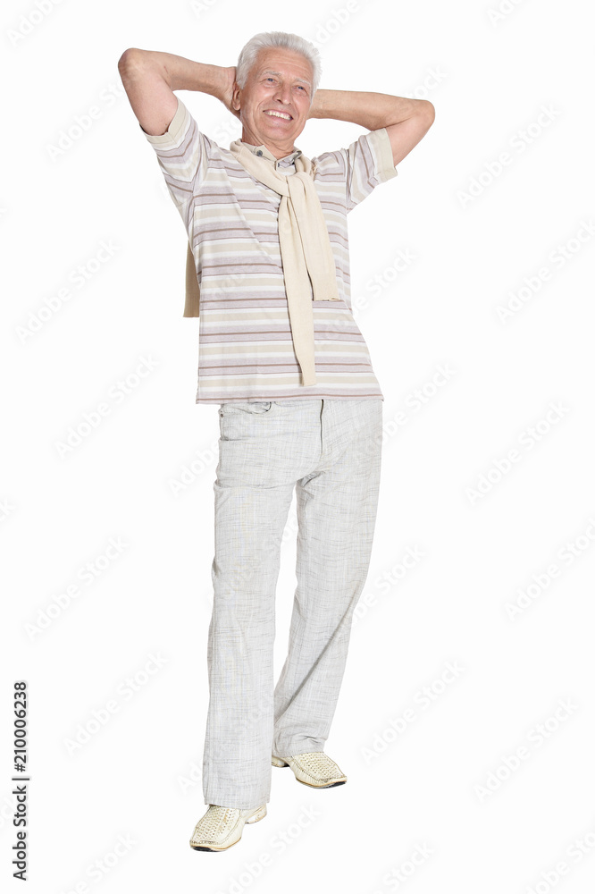 portrait of senior man posing isolated portrait of senior man posing isolated