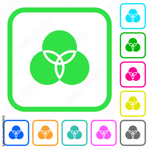 Color filter vivid colored flat icons