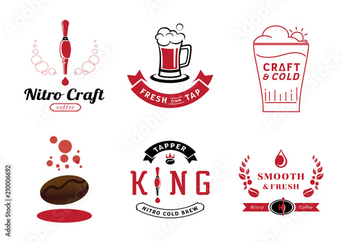nitro coffee badge  design and graphic element
