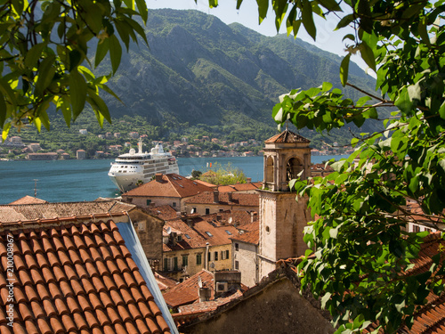 Kotor panorama from the fortress on the top of the hill