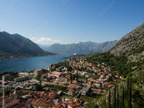 Kotor panorama from the fortress on the top of the hill