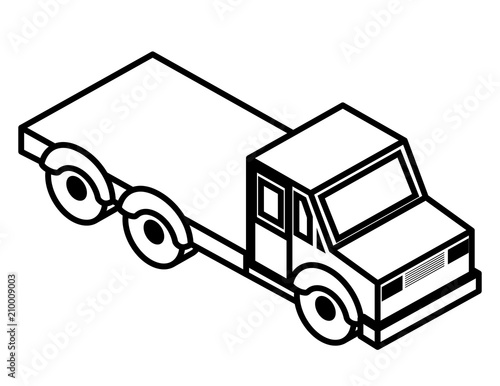 truck transport delivery icon vector illustration design