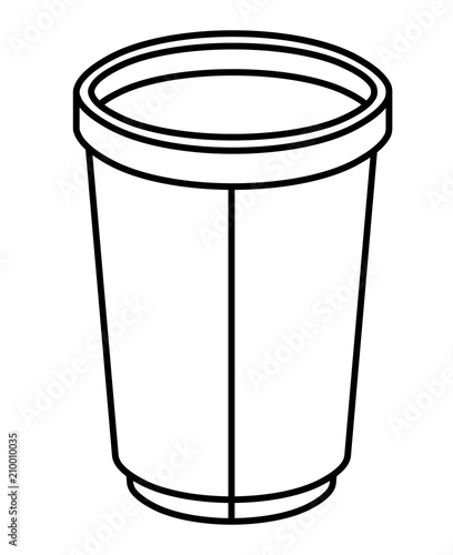 coffee cup plastic isometric icon vector illustration design