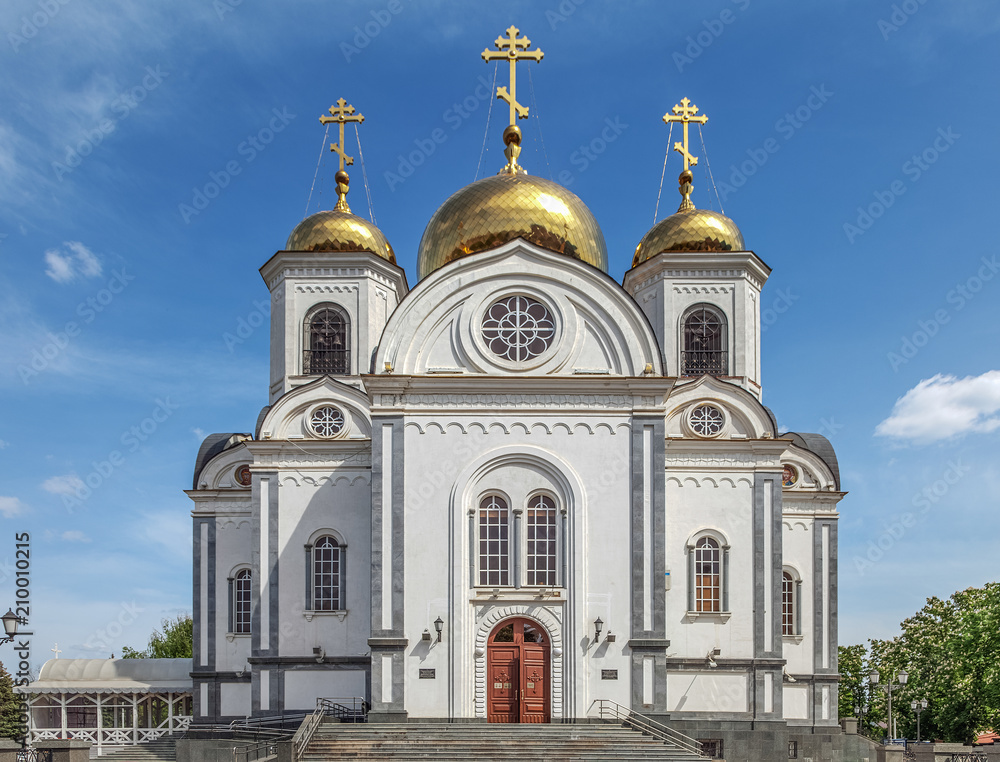 KRASNODAR, RUSSIA - MAY 3, 2017: Cathedral of St. Alexander Nevsky.
