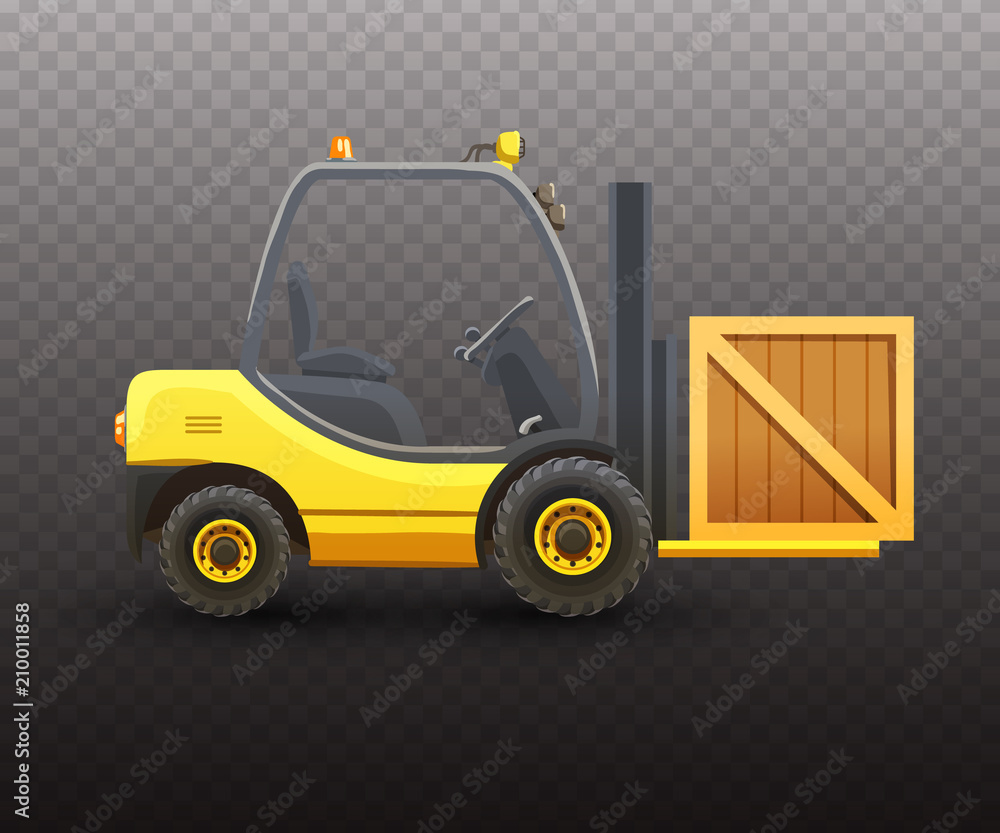 Naklejka premium Vector isolated illustration of forklift