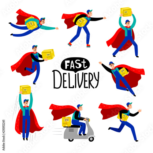 Delivery courier character