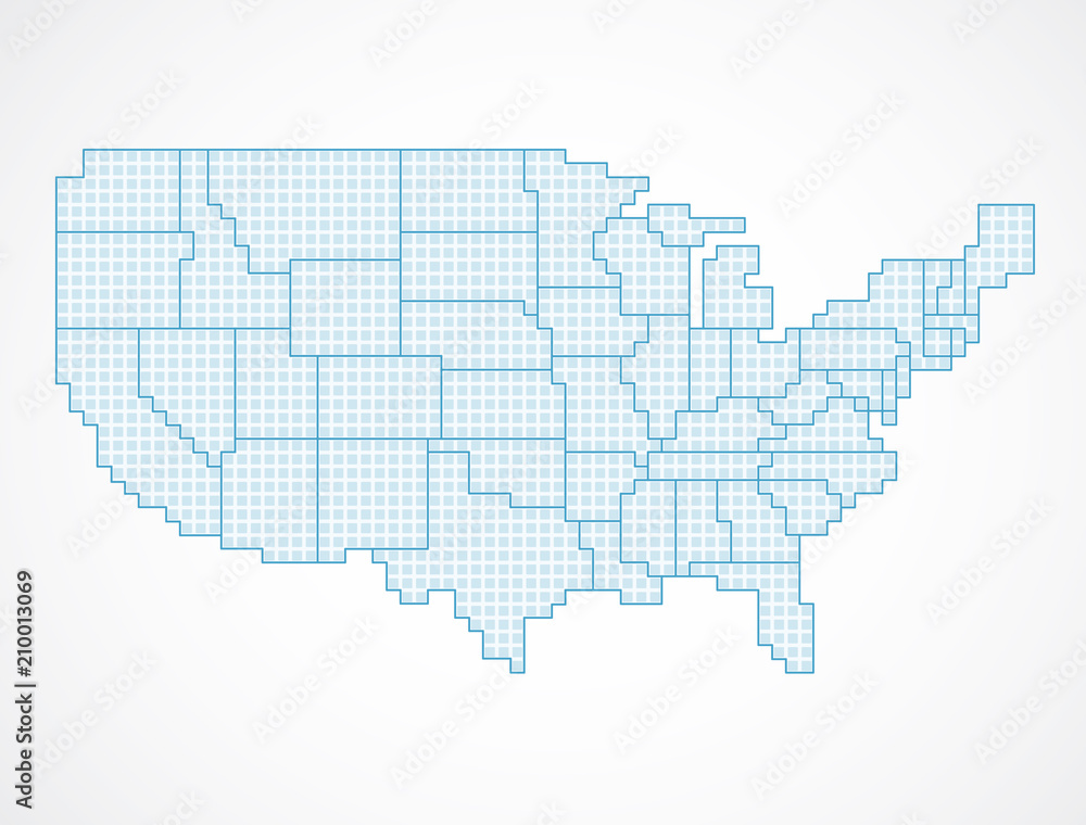 Fototapeta premium United states blank map with borders