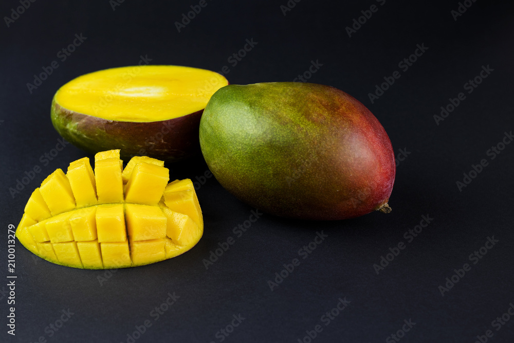 juicy, tasty mango in a cut juicy, tasty mango in a cut