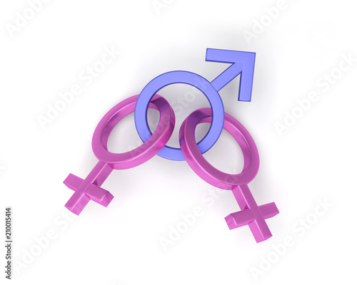Foto polygamie polygame symboles homme femme féminin masculin