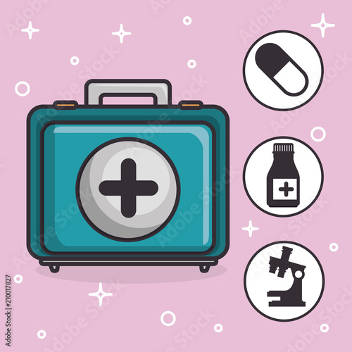 medical healthcare set icons vector illustration design