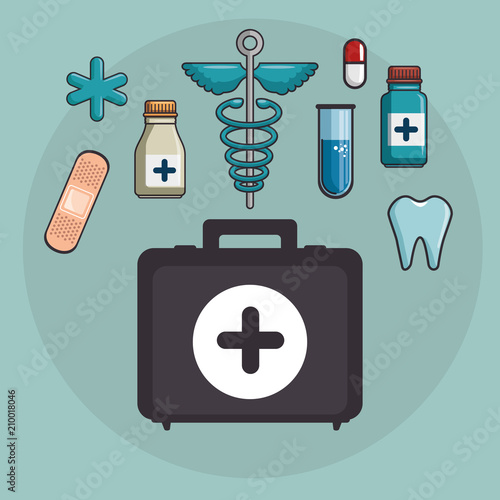 medical healthcare set icons vector illustration design